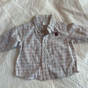 Koala Kids Red and White Plaid Button-Down Shirt